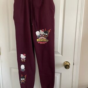 Mens Maroon Character Joggers